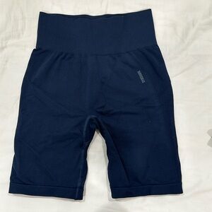 Navy blue gymshark cycling shorts